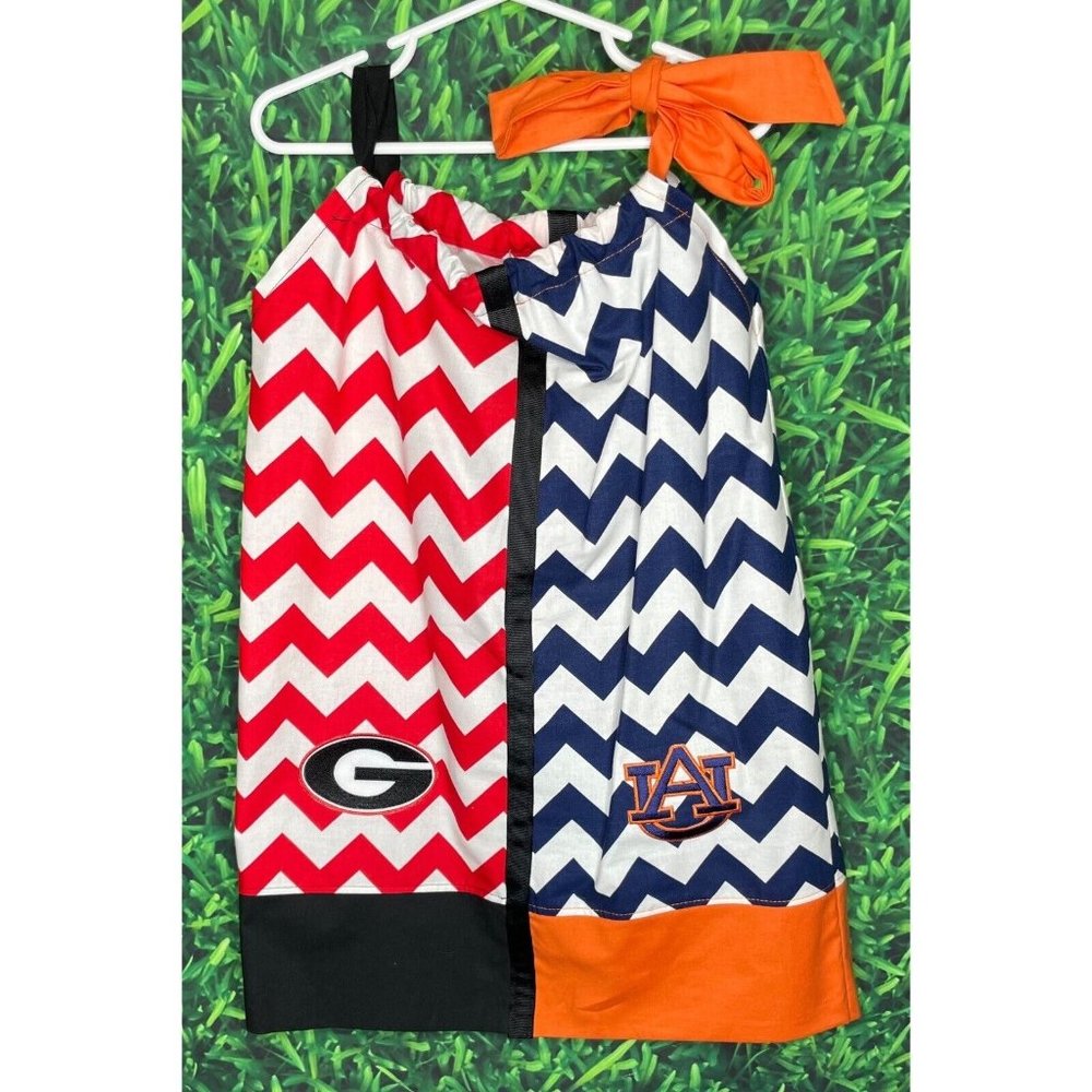 House Divided Georgia Bulldogs Auburn Tigers Toddler Girl 3T Pillowcase Dress
